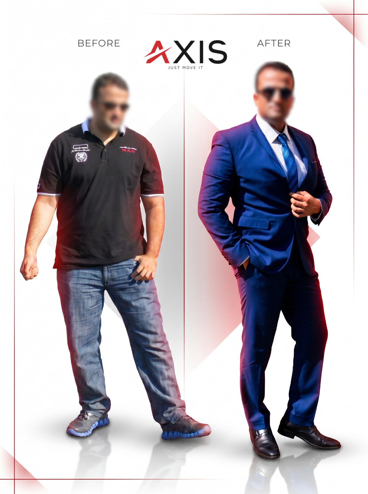 AXIS member before and after transformation
